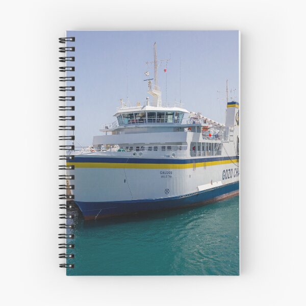 Item preview, Gozo Channel Lines Ferry Docked at Maltese Harbor With Clear Blue Sea and Sunny Sky designed and sold by Nmallia.