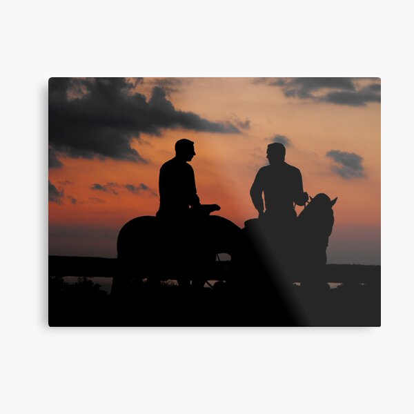 Last Look ~ Statue of Joseph & Hyrum Smith ~ Nauvoo, Illinois Metal Print