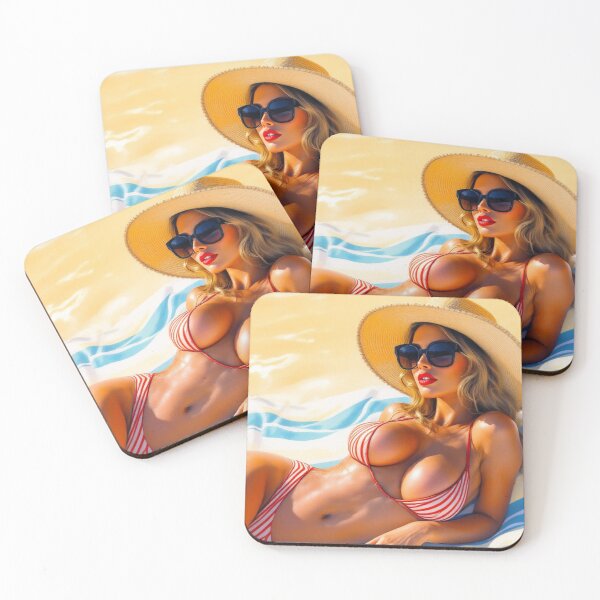 Item preview, Pin-up girl at the beach designed and sold by jefboutique6150.