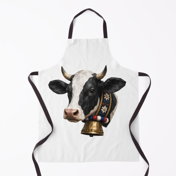 Item preview, Geometric black and white cow, low poly cow head, modern animal art designed and sold by filou designs.