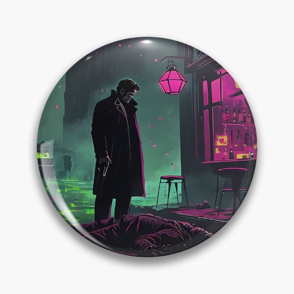 Item preview, 7 Sins Bar - Cyberpunk Noir Sci Fi Detective Art designed and sold by Modern Nest Art.