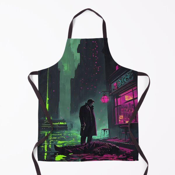Item preview, 7 Sins Bar - Cyberpunk Noir Sci Fi Detective Art designed and sold by Modern Nest Art.