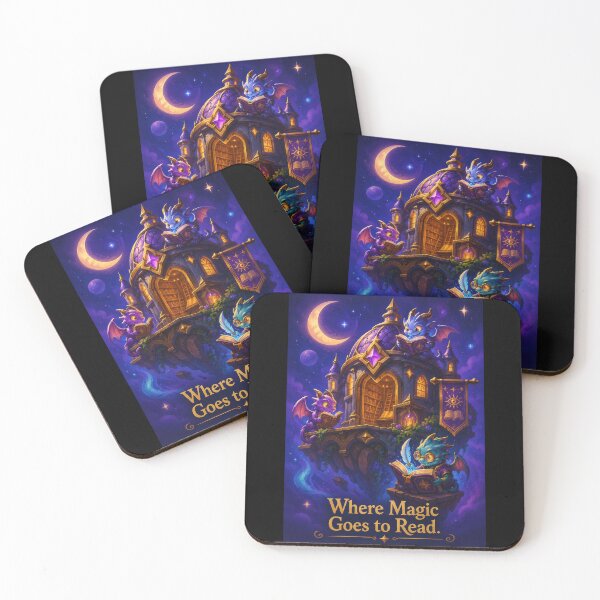 Item preview, Where Magic Goes to Read Fantasy Library  designed and sold by Sketchlegacy.