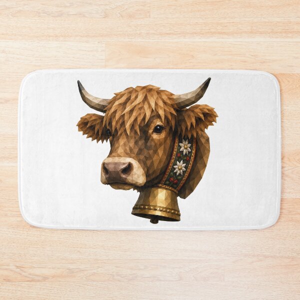 Item preview, Highland cow – Geometric cow head in low poly style designed and sold by filou designs.