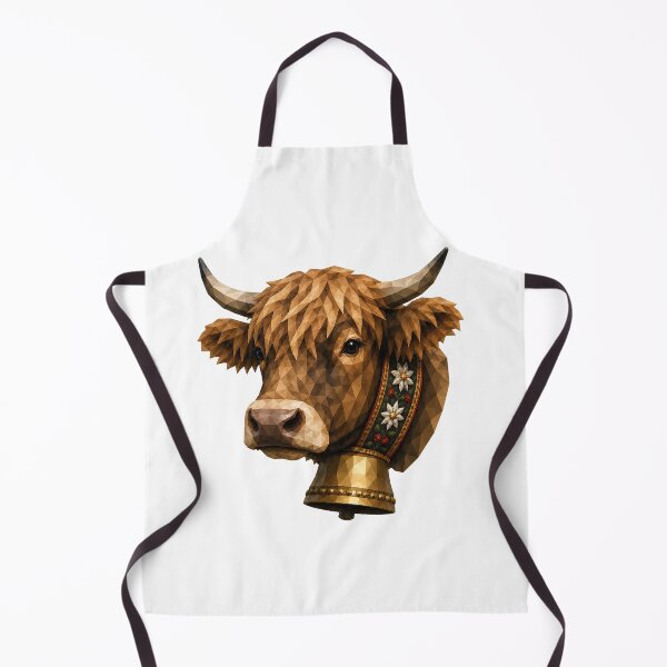 Item preview, Highland cow – Geometric cow head in low poly style designed and sold by filou designs.