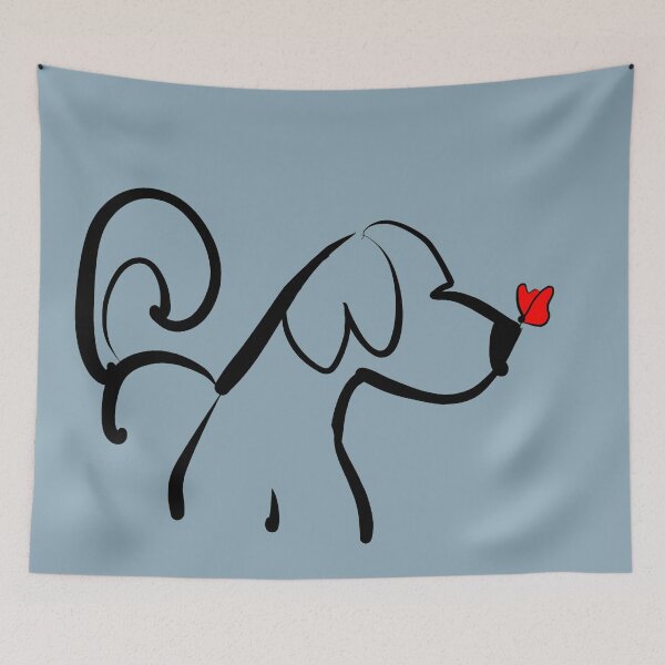 Item preview, Dog and butterfly drawing | Covo Studio designed and sold by Covo Studio.