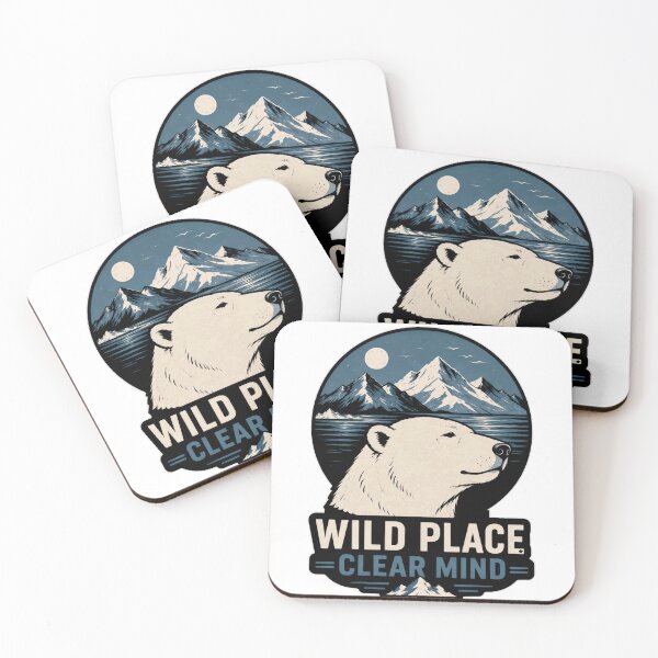 Item preview, Wild Place Clear Mind Polar Bear Shirt Nature Lover Wildlife Tee designed and sold by PINK FREE.