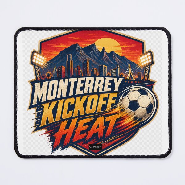 Item preview, Monterrey Kickoff Heat – Retro Soccer Fan Design designed and sold by MySheetMusicArt.