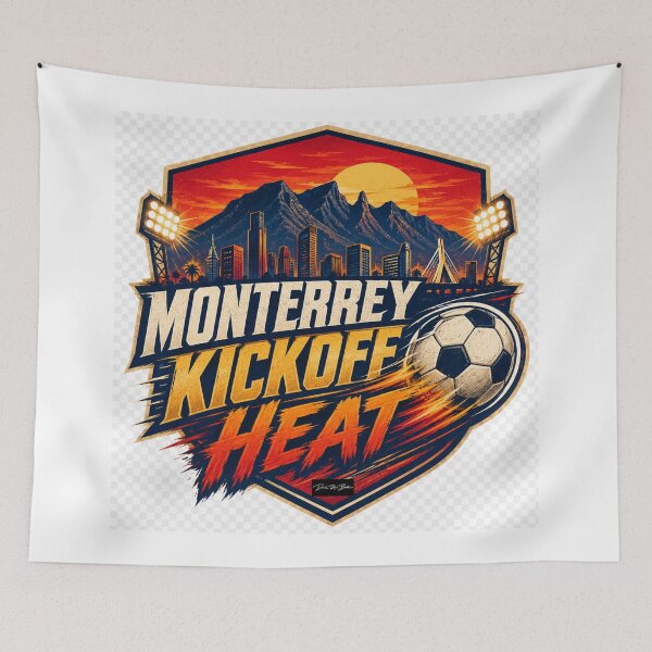 Item preview, Monterrey Kickoff Heat – Retro Soccer Fan Design designed and sold by MySheetMusicArt.