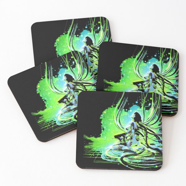 Item preview, Ghost Motoko Major cables art in green XL designed and sold by Cookiesnkandi.