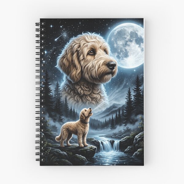 Item preview, Maltipoo Howling To The Moon Vintage Funny Designer Dog designed and sold by YourArt7.