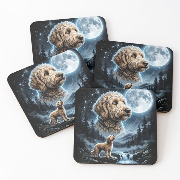 Item preview, Maltipoo Howling To The Moon Vintage Funny Designer Dog designed and sold by YourArt7.