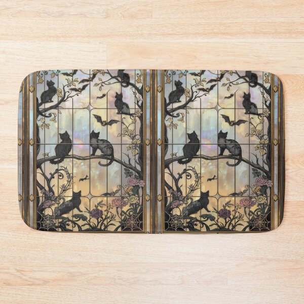 Item preview, Cats  Elegant Gothic Stained Glass designed and sold by BriSher.