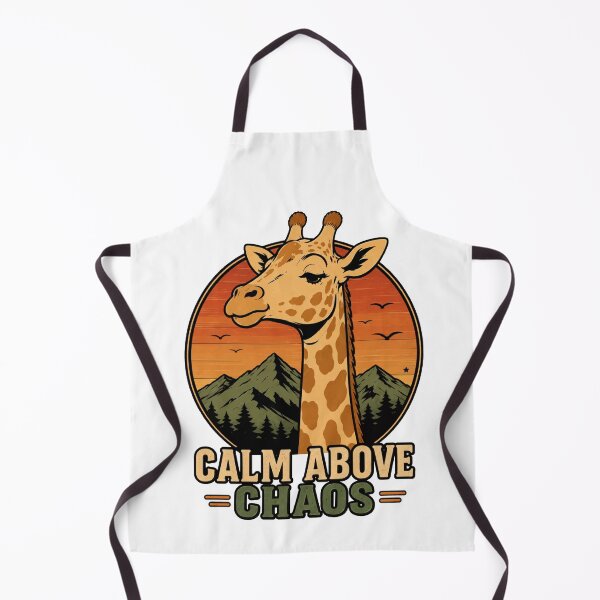 Item preview, Calm Above Chaos Giraffe Shirt Funny Giraffe Zen Humor Tee designed and sold by PINK FREE.