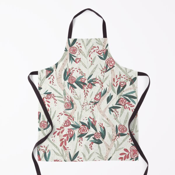 Item preview, French Textured Floral Vine Chintz - Rose Swiss Coffee Emerald Mint designed and sold by LoveAlways-AEP.