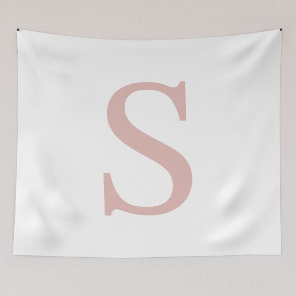 Item preview, White Basic Rose Gold Monogram S designed and sold by rewstudio.