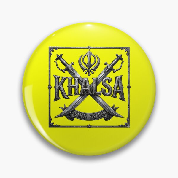 Item preview, Khalsa Sikh Faith Warrior Emblem | Khanda & Crossed Swords Design designed and sold by SinghMerchUniverse.