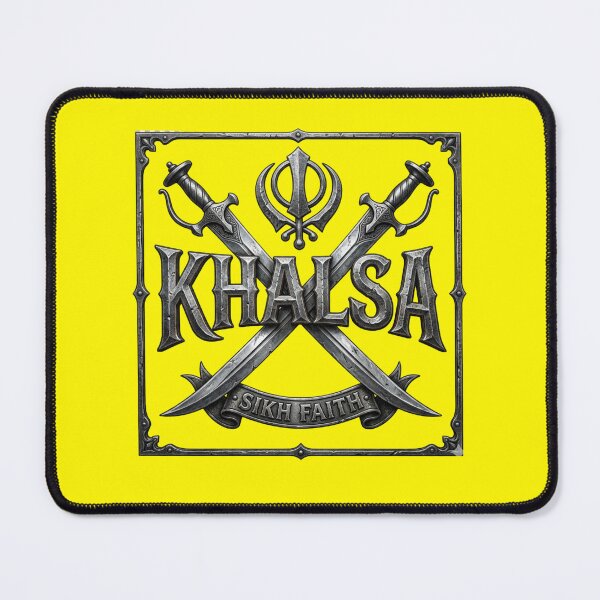 Item preview, Khalsa Sikh Faith Warrior Emblem | Khanda & Crossed Swords Design designed and sold by SinghMerchUniverse.