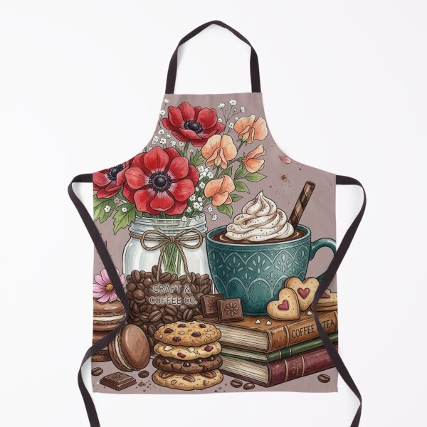 Item preview, Cozy Coffee and Flowers Aesthetic - Craft Cafe Book Club designed and sold by sanorastyle.