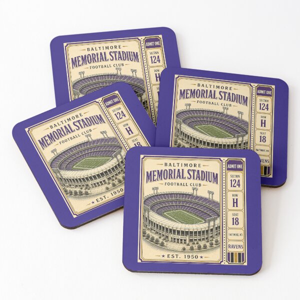 Item preview, Memorial Stadium Vintage Ticket | Baltimore Retro Football Stadium designed and sold by GhostDawgs.