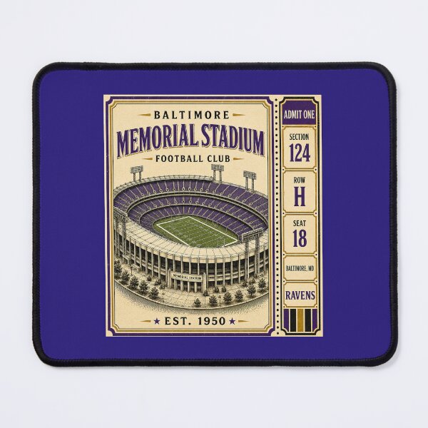 Item preview, Memorial Stadium Vintage Ticket | Baltimore Retro Football Stadium designed and sold by GhostDawgs.