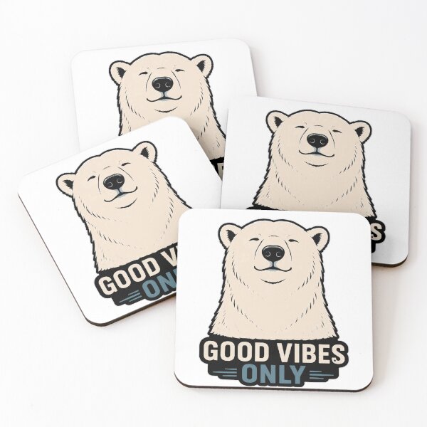 Item preview, Good Vibes Only Polar Bear Shirt Cute Polar Bear Positive Tee designed and sold by PINK FREE.