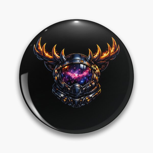 Item preview, Sci-Fi Deer Helmet Galaxy Visor Emblem Art designed and sold by ArtoryWorks.