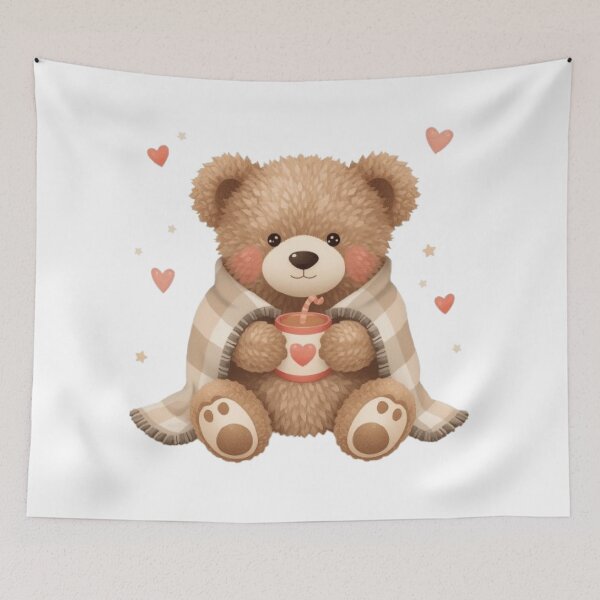 Item preview, Cozy Bear Club Hot Chocolate Sticker designed and sold by Stylestickers55.
