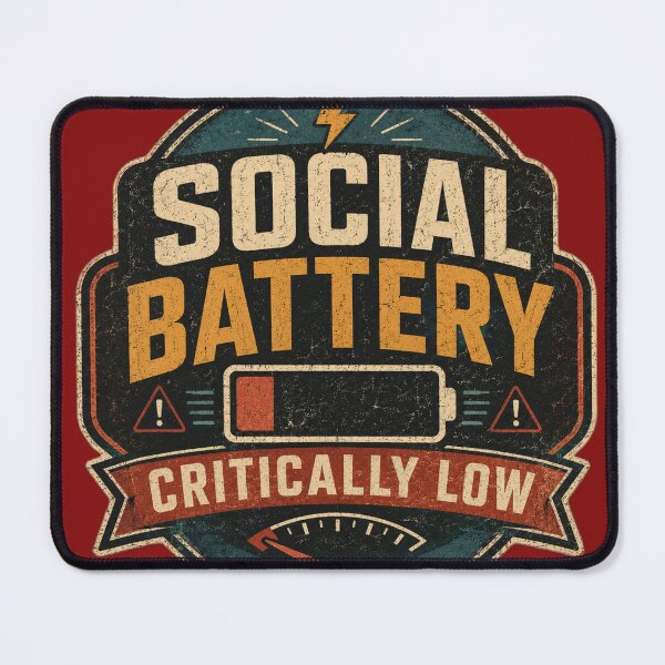 Item preview, Social Battery Critically Low designed and sold by JBX Design.