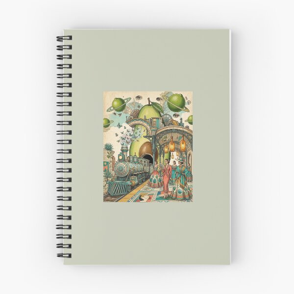 Item preview, Surreal Avocado Train Station Art – Vintage Steampunk Collage designed and sold by marianka91.