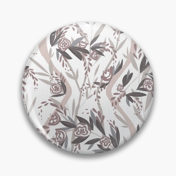 Item preview, French Floral Vine Chintz - Neutral Mocha Mousse Swiss Coffee designed and sold by LoveAlways-AEP.