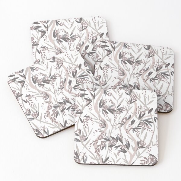 Item preview, French Floral Vine Chintz - Neutral Mocha Mousse Swiss Coffee designed and sold by LoveAlways-AEP.