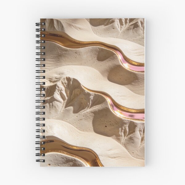 Item preview, Rose Gold Molten Topographic Relief on Beige Travertine Marble designed and sold by sana designer.