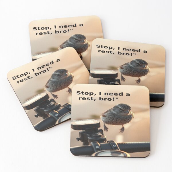 Item preview, Funny cyclist bird.stop i need a rest,Bro! designed and sold by Tama-sirth.