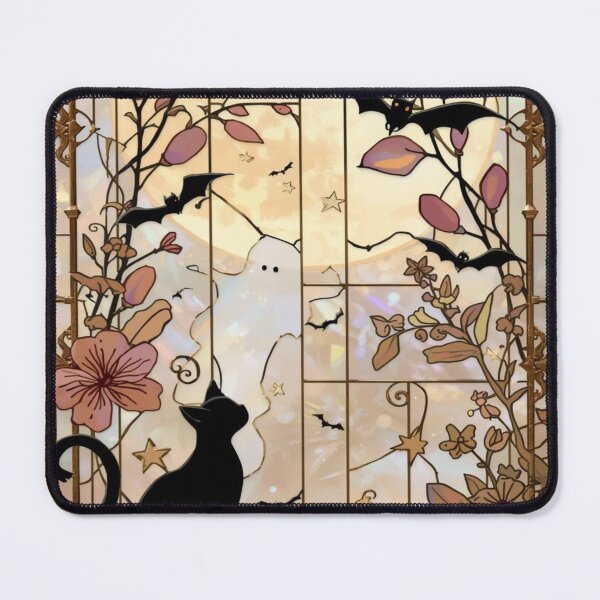 Item preview, Cats Elegant Gothic Stained Glass designed and sold by BriSher.