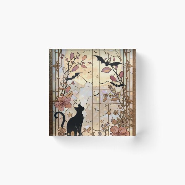 Item preview, Cats  Elegant Gothic Stained Glass designed and sold by BriSher.