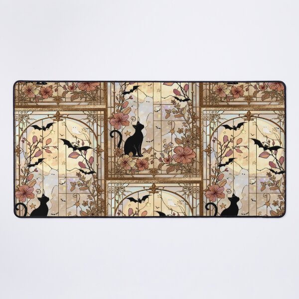 Item preview, Cats Elegant Gothic Stained Glass designed and sold by BriSher.