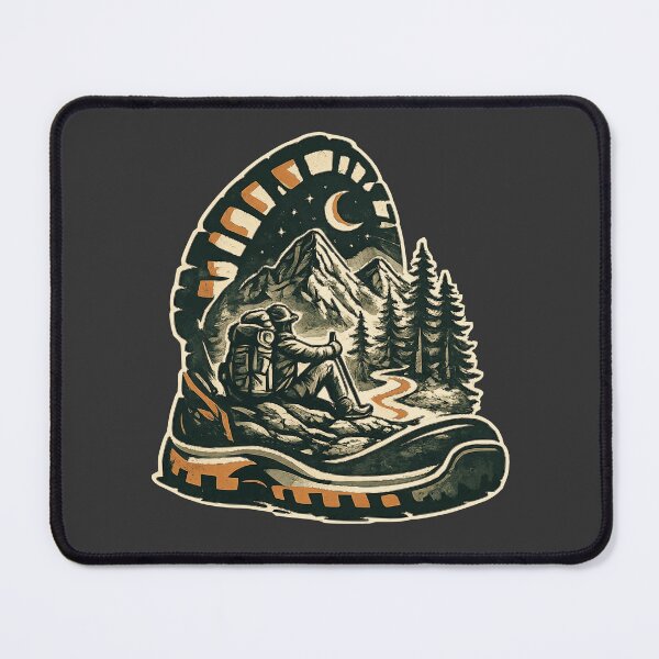 Item preview, Hiking Boot Night Trail Backpacker designed and sold by Corvoria.