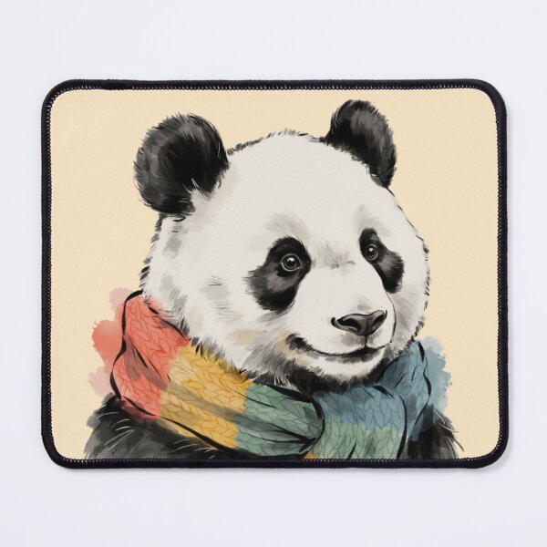 Item preview, A charming ink-wash panda portrait in playful Chinese sumi-e style designed and sold by 123ks.
