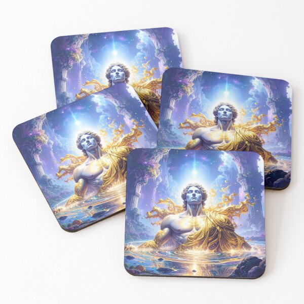Item preview, Cosmic Greek God Golden Art designed and sold by BetweenForms.