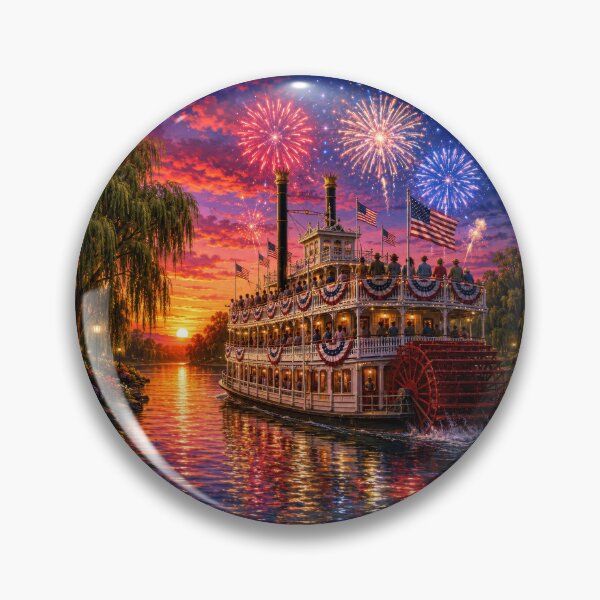 Item preview, 4th of July Riverboat Scene designed and sold by jgvisualarts.