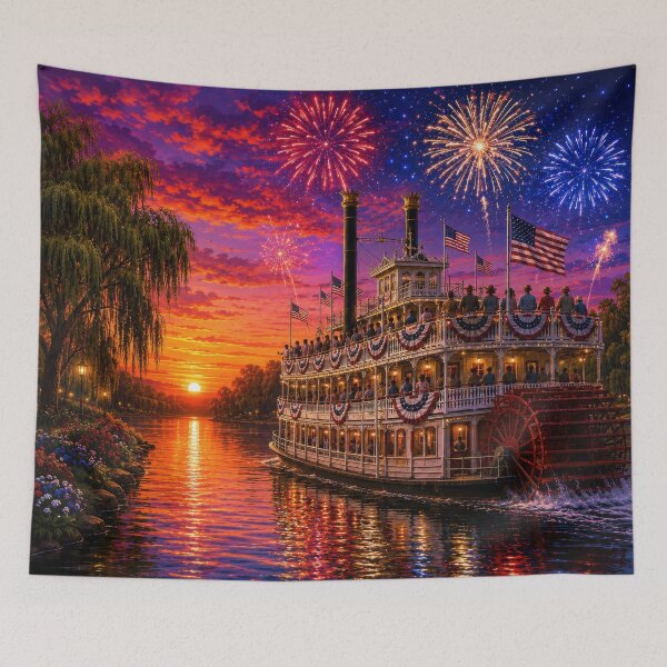 Item preview, 4th of July Riverboat Scene designed and sold by jgvisualarts.