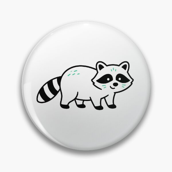 Item preview, Cute Raccoon Black and Mint Green Woodland Animal designed and sold by American Spirit.