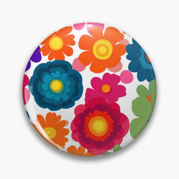 Item preview, Retro 1960's - 1970's Hippie Psychedelic Colorful Flowers Design designed and sold by DEC02.