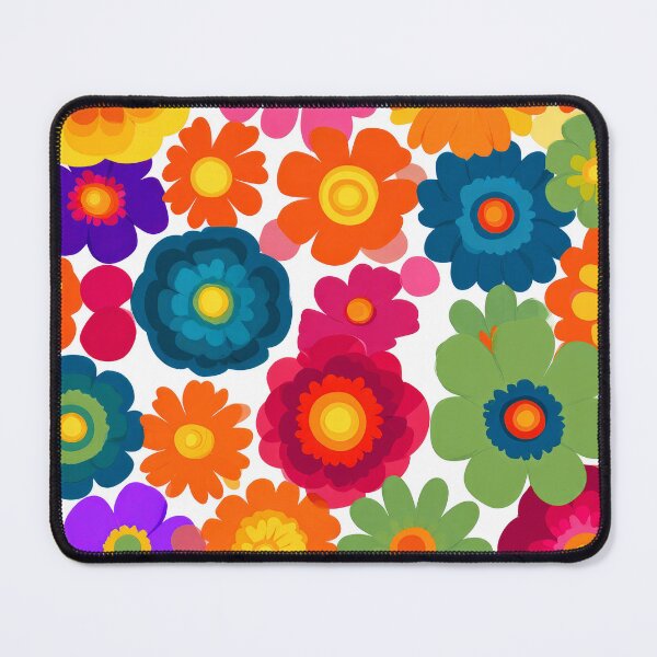Item preview, Retro 1960's - 1970's Hippie Psychedelic Colorful Flowers Design designed and sold by DEC02.