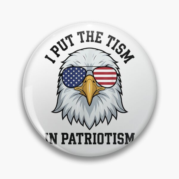 Item preview, I Put The Tism In Patriotism Retro Eagle USA Flag 4th July designed and sold by studiopekepeke.