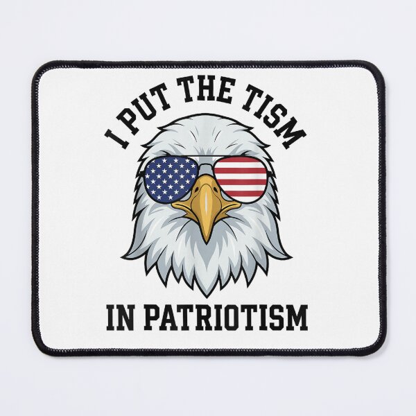 Item preview, I Put The Tism In Patriotism Retro Eagle USA Flag 4th July designed and sold by studiopekepeke.