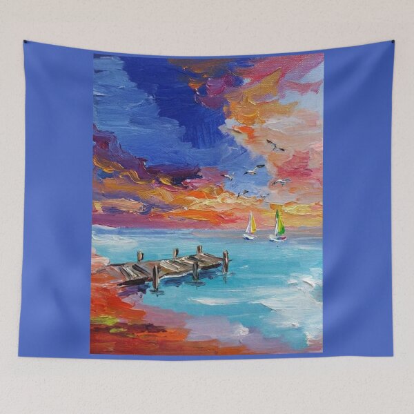Item preview, Vibrant Sunset Over Pier designed and sold by Tanya Zevallos.