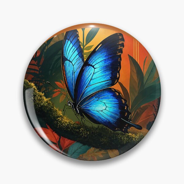 Item preview, Amazon Blue Morpho Butterfly – Tropical Contemporary Art designed and sold by BrazilArtShop.