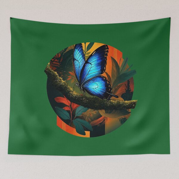 Item preview, Amazon Blue Morpho Butterfly – Tropical Contemporary Art designed and sold by BrazilArtShop.